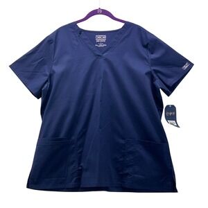 Cherokee Navy Scrub Top XL